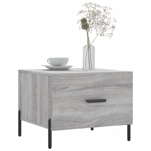 vidaXL Salongbord 2 stk grå sonoma 50x50x40 cm konstruert tre