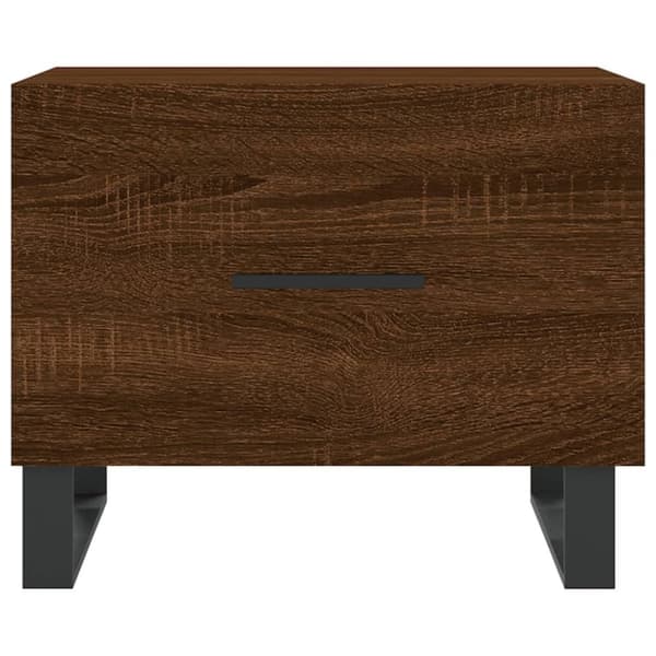 vidaXL Salongbord 2 stk brun eik 50x50x40 cm konstruert tre