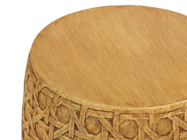 Sivupöytä luonnonväri MgO lasikuitu pyöreä UV-säteilyn ruosteen tahrojen veden kestävä boho moderni tyyli