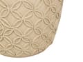 Miniatyrbillede 6 af 7: Accent Sidebord Lys Beige MgO Glasfiber Rund Top Tromme Form UV Plet Rust Vand Vindbestandig Boho Moderne Udendørs Stue