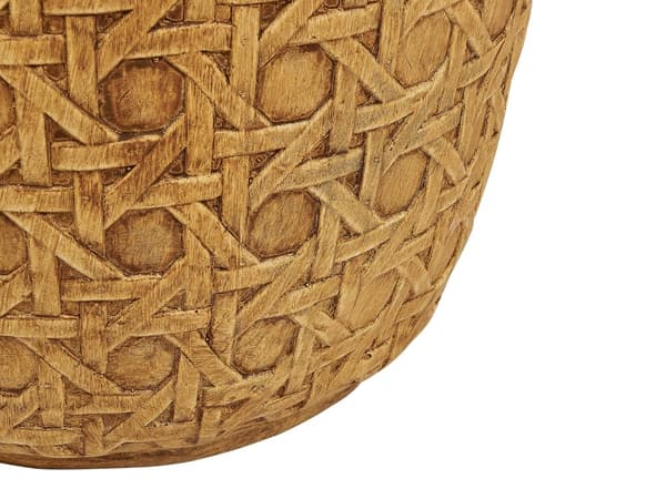 Accent sidebord Naturligt MgO glasfiber Rund top Tromleform UV plet Rust Vand Vindbestandig Boho Moderne Udendørs Stue