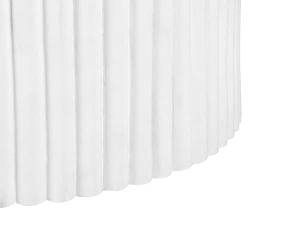 Accent-sofabord Hvid effekt MgO glasfiber Rund top UV plet rust vand vindbestandig moderne udendørs stue