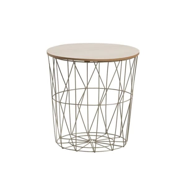 Runt soffbord - THINIA HOME - Thinia modell - 41x40cm - Vit - Modernt - Design
