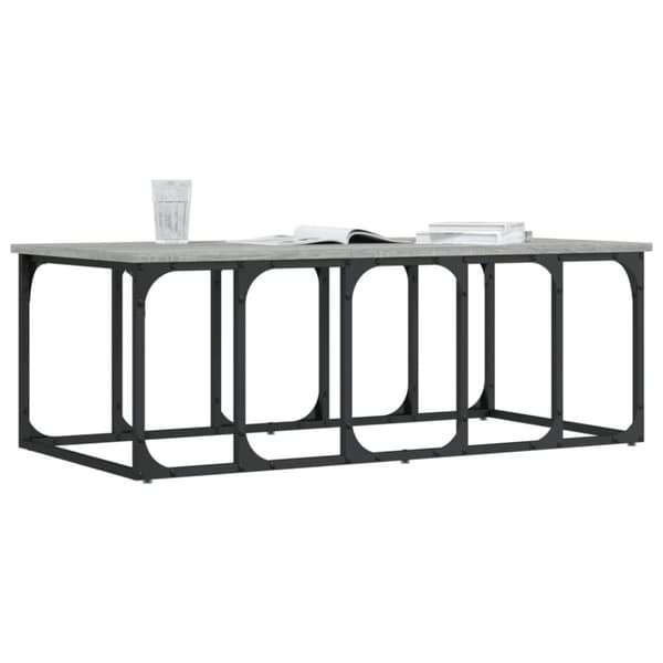 vidaXL Sohvapöytä harmaa Sonoma 100x50x35,5 cm tekninen puu