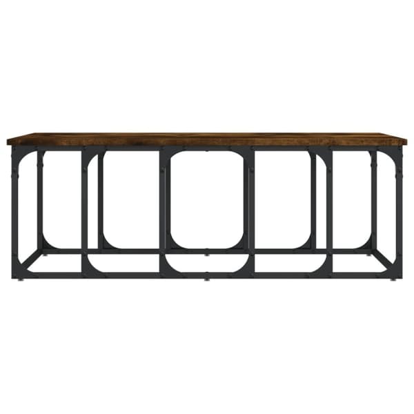 vidaXL Soffbord rökfärgad ek 100x50x35,5 cm konstruerat trä