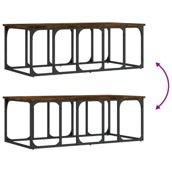 vidaXL Soffbord rökfärgad ek 100x50x35,5 cm konstruerat trä