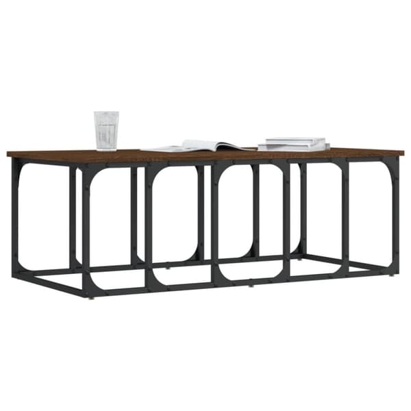 vidaXL sofabord 100x50x35,5 cm konstrueret træ brun egetræsfarve
