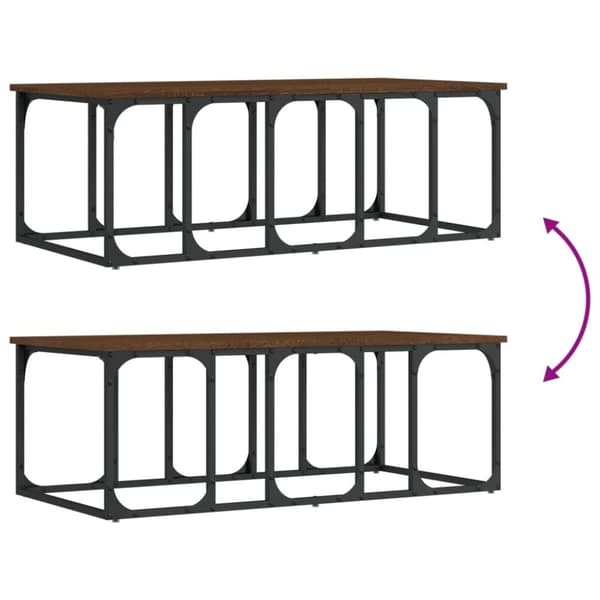 vidaXL sofabord 100x50x35,5 cm konstrueret træ brun egetræsfarve