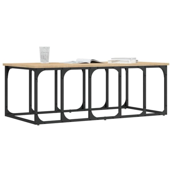 vidaXL sofabord 100x50x35,5 cm konstrueret træ sonoma-eg