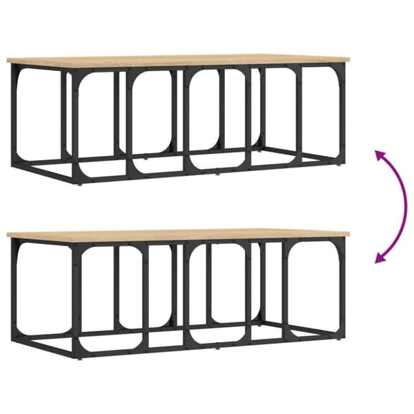 vidaXL sofabord 100x50x35,5 cm konstrueret træ sonoma-eg