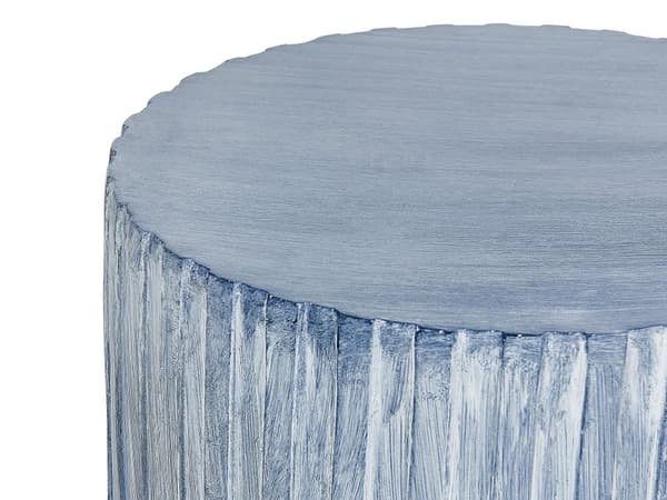 Accentbord Ljusgrått MgO Glasfiber Rund topp Trumform UV-fläck Rost Vatten Vindbeständig Boho Modern Uteplats Vardagsrum