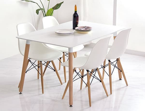 Rektangulärt bord - kaffebord - skandinavisk stil - vit