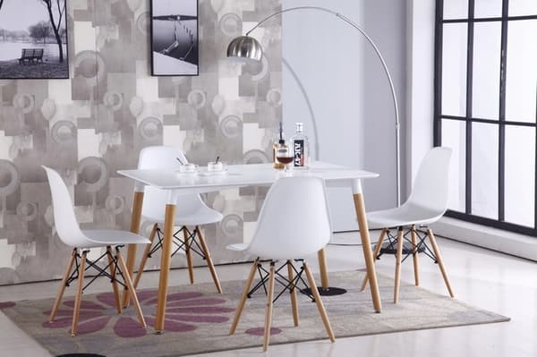 Rektangulärt bord - kaffebord - skandinavisk stil - vit