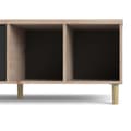 Miniatyrbilde 6 av 10: Penny sofabord med uttrekkstopplate og 2 rom Hickory dekor og matt sort.