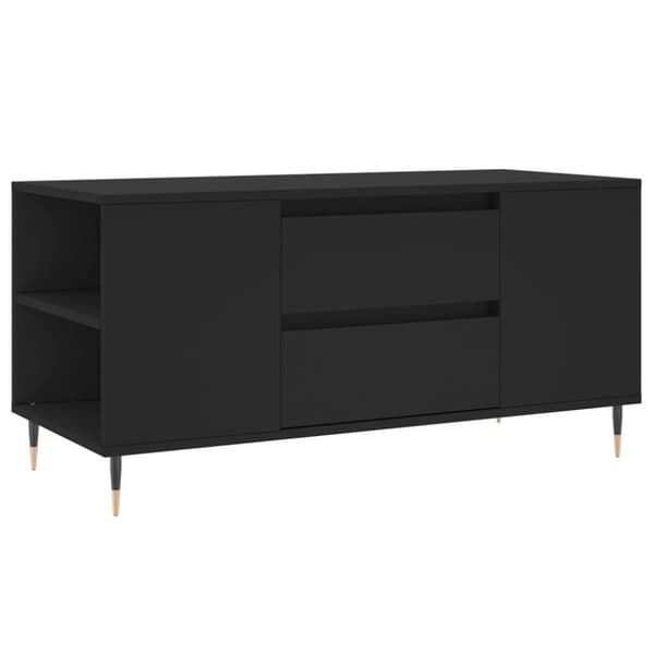 vidaXL Salongbord svart 102x44,5x50 cm konstruert tre