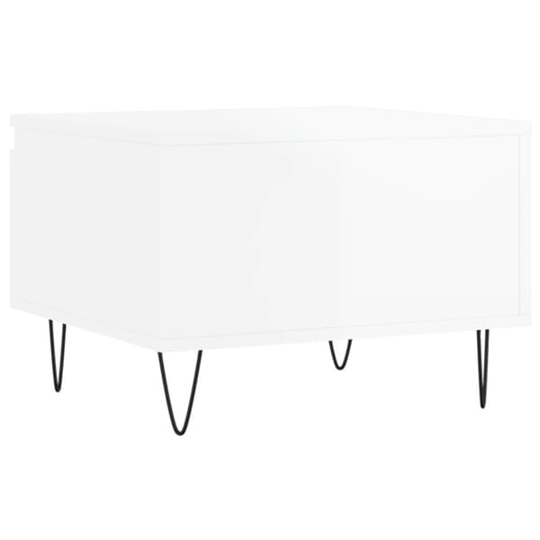vidaXL sofaborde 2 stk. 50x46x35 cm konstrueret træ hvid højglans
