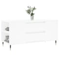 Miniatyrbilde 3 av 11: vidaXL Salongbord hvit 102x44,5x50 cm konstruert tre