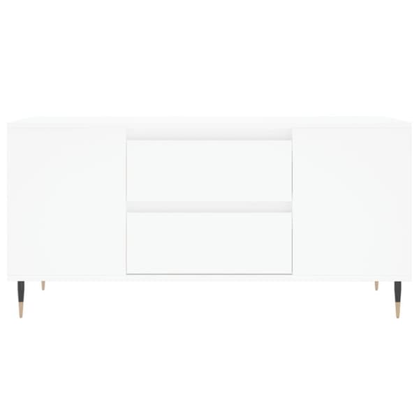 vidaXL Salongbord hvit 102x44,5x50 cm konstruert tre