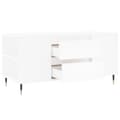 Miniatyrbilde 6 av 11: vidaXL Salongbord hvit 102x44,5x50 cm konstruert tre