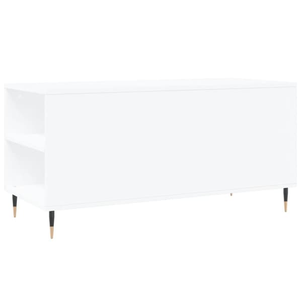 vidaXL Salongbord hvit 102x44,5x50 cm konstruert tre