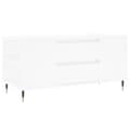 Miniatyrbilde 1 av 11: vidaXL Salongbord hvit 102x44,5x50 cm konstruert tre