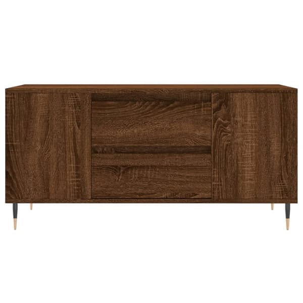 vidaXL Soffbord brun ek 102x44,5x50 cm konstruerat trä