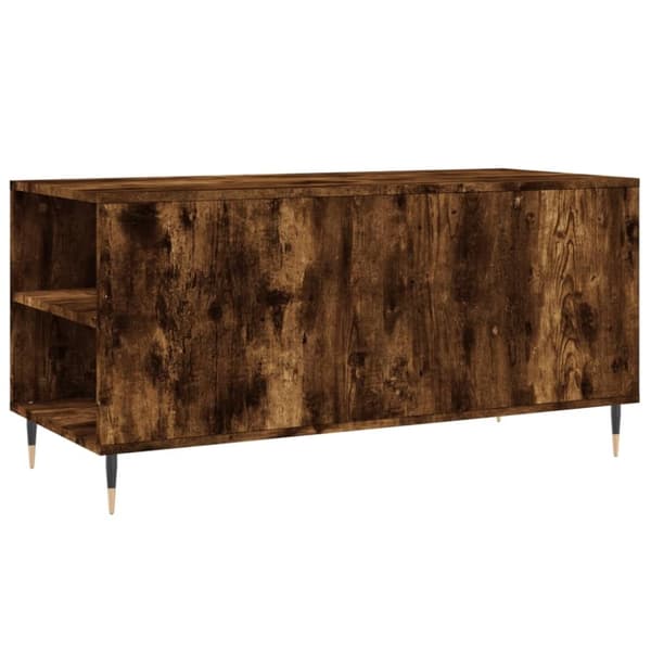 vidaXL Salongbord røkt eik 102x44,5x50 cm konstruert tre