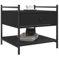 Miniatyrbillede 3 af 11: vidaXL sofabord 50x50x50 cm konstrueret træ sort