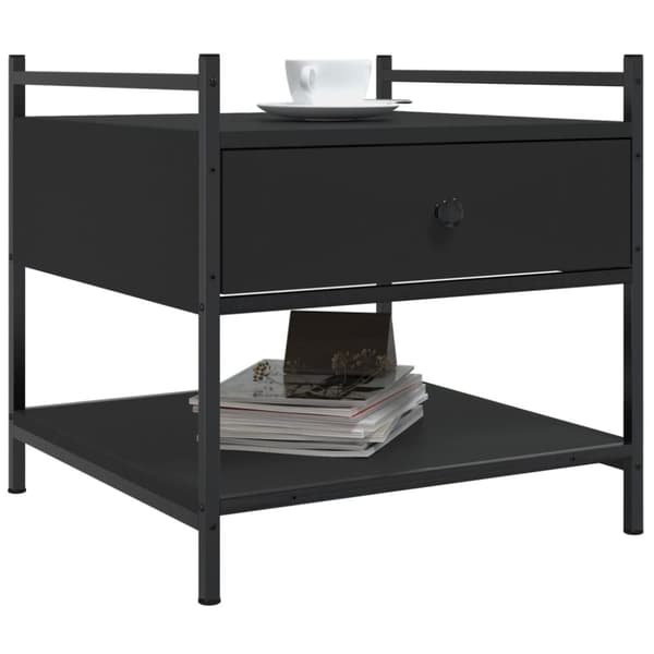 vidaXL sofabord 50x50x50 cm konstrueret træ sort