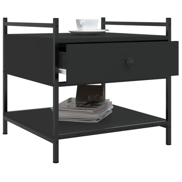 vidaXL sofabord 50x50x50 cm konstrueret træ sort