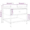 Miniatyrbillede 11 af 11: vidaXL sofabord 50x50x50 cm konstrueret træ sort