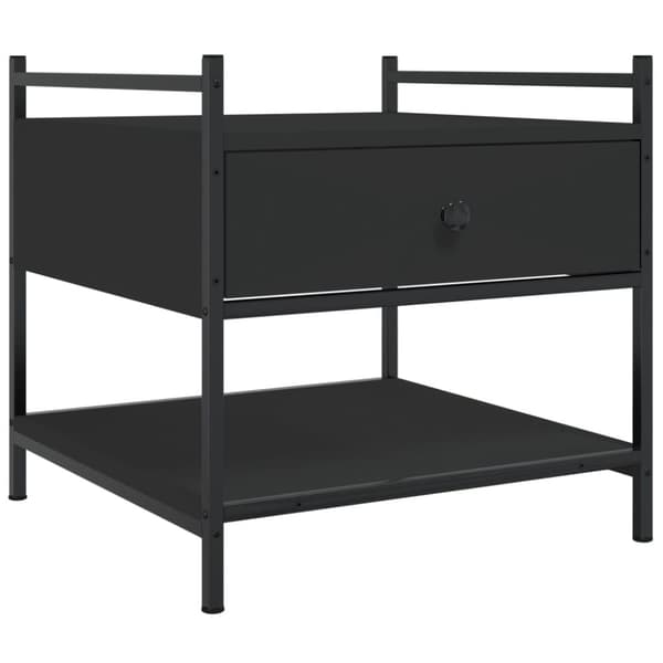 vidaXL sofabord 50x50x50 cm konstrueret træ sort