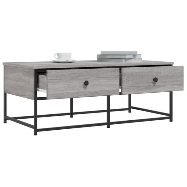 vidaXL Sohvapöytä harmaa Sonoma 100x51x40 cm tekninen puu