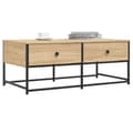 Miniatyrbillede 3 af 11: vidaXL sofabord 100x51x40 cm konstrueret træ sonoma-eg