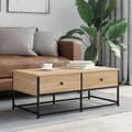 Miniatyrbillede 2 af 11: vidaXL sofabord 100x51x40 cm konstrueret træ sonoma-eg