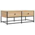 Miniatyrbillede 1 af 11: vidaXL sofabord 100x51x40 cm konstrueret træ sonoma-eg
