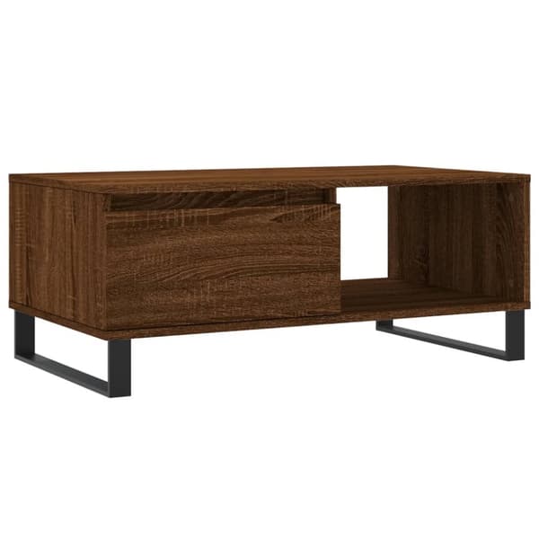 vidaXL Salongbord brun eik 90x50x36,5 cm konstruert tre