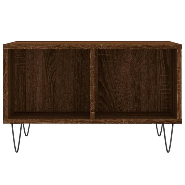 vidaXL sofabord 60x50x36,5 cm konstrueret træ brun egetræsfarve