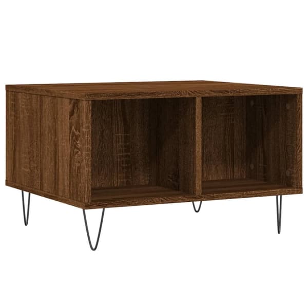 vidaXL sofabord 60x50x36,5 cm konstrueret træ brun egetræsfarve