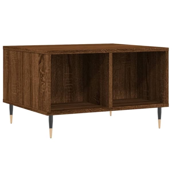 vidaXL sofabord 60x50x36,5 cm konstrueret træ brun egetræsfarve