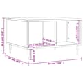 Miniatyrbillede 9 af 9: vidaXL sofabord 60x50x36,5 cm konstrueret træ brun egetræsfarve