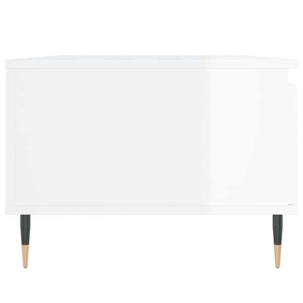 vidaXL Salongbord høyglans hvit 90x50x36,5 cm konstruert tre