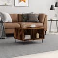 Miniatyrbillede 2 af 9: vidaXL sofabord 60x50x36,5 cm konstrueret træ røget egetræsfarve