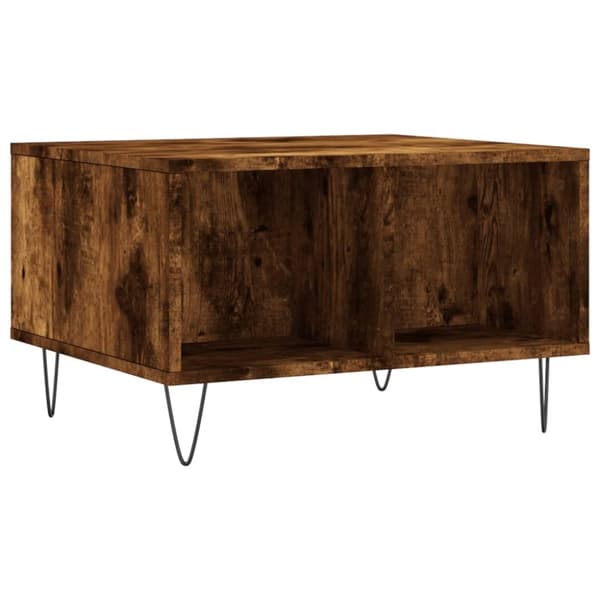 vidaXL sofabord 60x50x36,5 cm konstrueret træ røget egetræsfarve