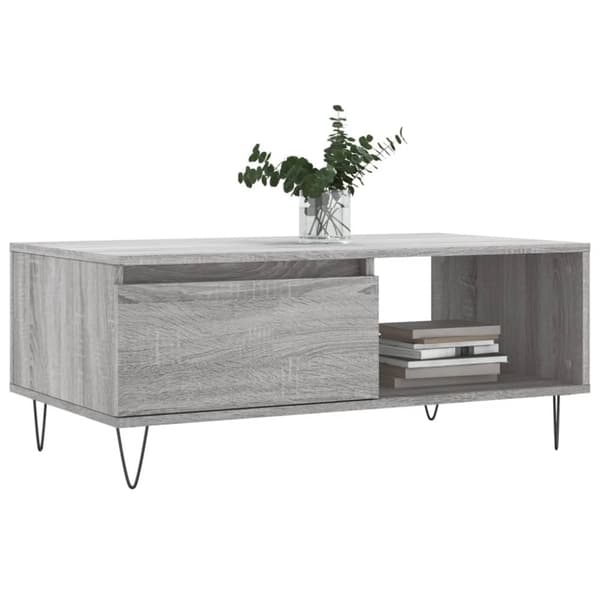vidaXL sofabord 90x50x36,5 cm konstrueret træ grå sonoma-eg