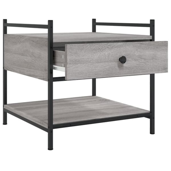 vidaXL sofabord 50x50x50 cm konstrueret træ grå sonoma-eg