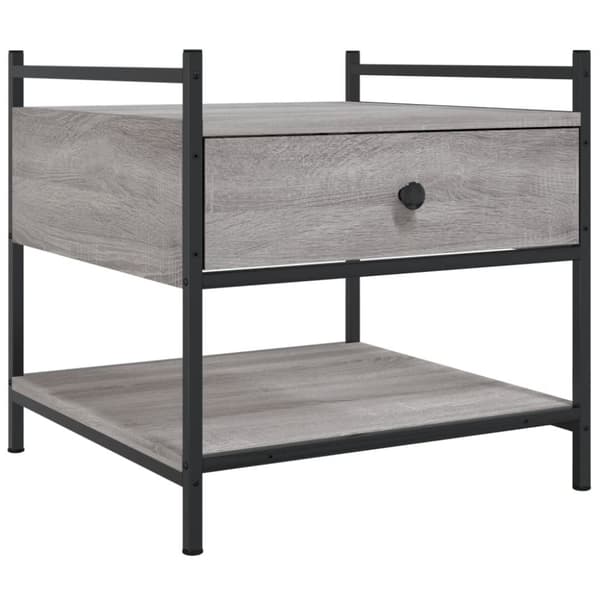 vidaXL sofabord 50x50x50 cm konstrueret træ grå sonoma-eg