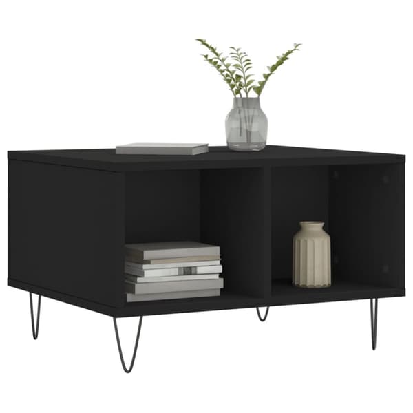 vidaXL Salongbord svart 60x50x36,5 cm konstruert tre