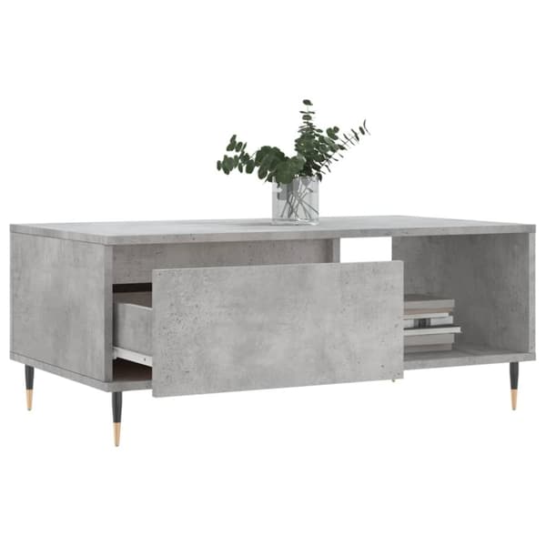 vidaXL Salongbord betonggrå 90x50x36,5 cm konstruert tre