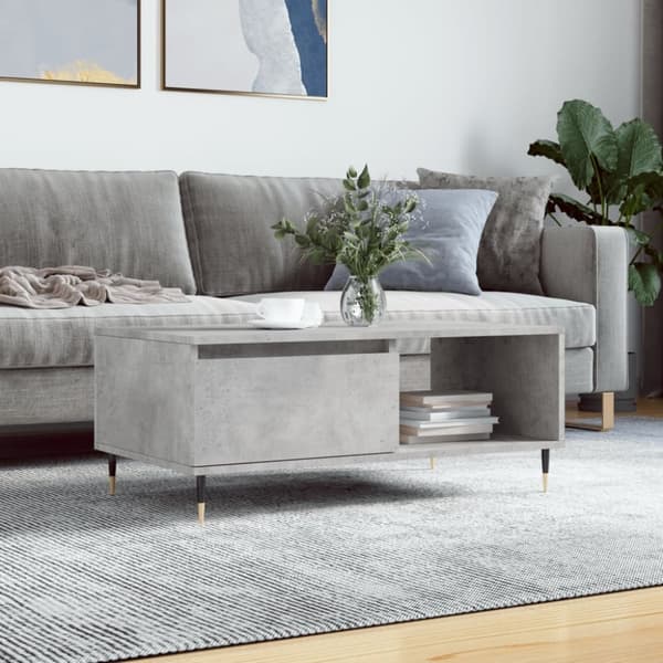 vidaXL sofabord 90x50x36,5 cm konstrueret træ betongrå